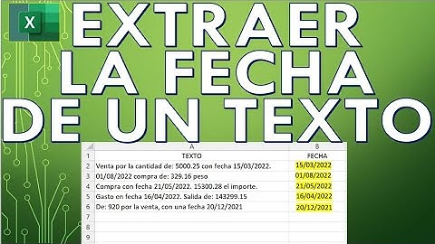 curso de excel. Fórmula para extraer la fecha de un texto.