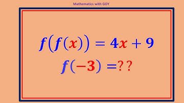 How to find f(-3) WITHOUT finding f(x) || functional equation
