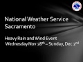 Heavy Rain and Wind Event: Wednesday Nov 28 through Sunday, Dec 2nd