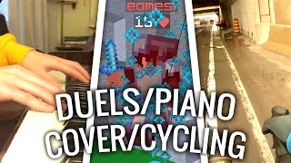 UHC Duels w/ Keyboard & Mouse Sounds, A Piano Cover, and A Cycling Montage