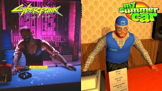 My Summer Car vs Cyberpunk 2077 details comparsion in bar