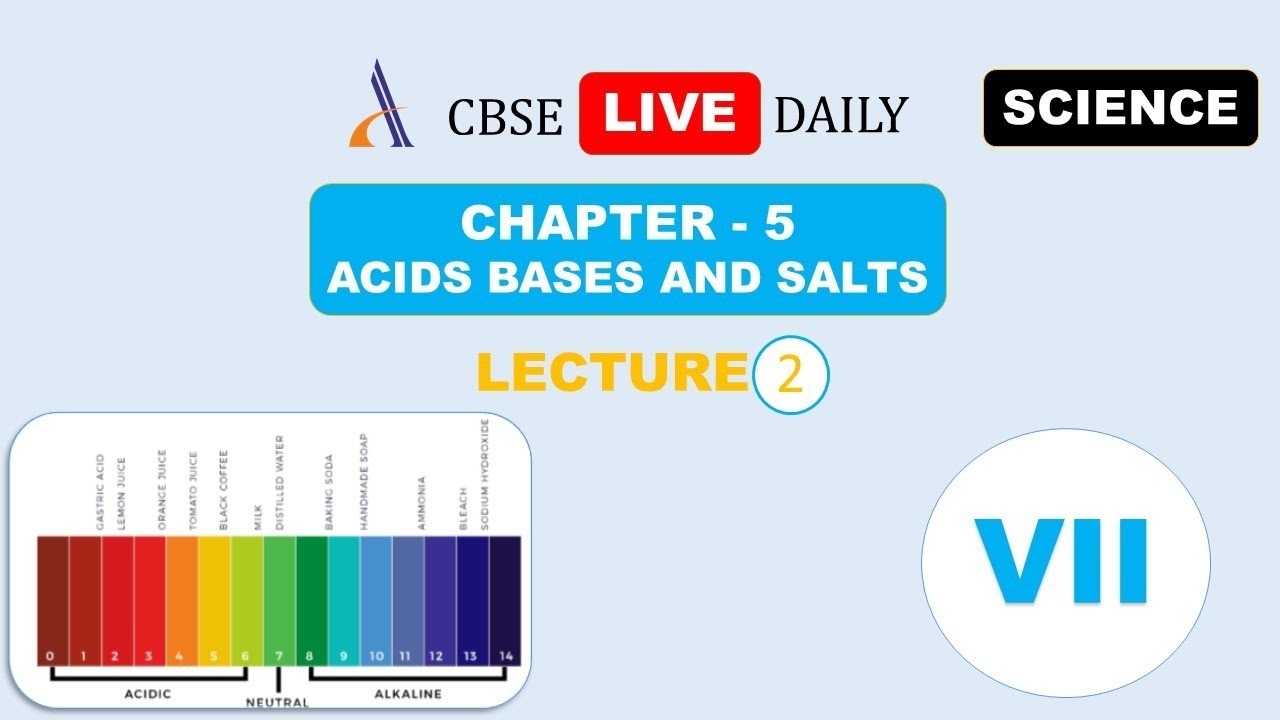 CLASS 7 SCIENCE CHAPTER 5 | ACIDS BASES AND SALTS LECTURE - 2 | CBSE ...