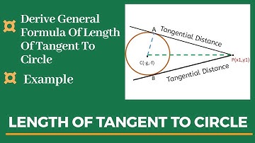 Length of tangent to circle | tangent to circle at point | conic sections - [PART 7]