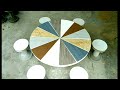 How to make a beautiful round table made of cement and ceramic tiles # 42