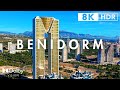 Benidorm, Spain 🇪🇸 in 8K ULTRA HD HDR 60 FPS Video by Drone