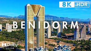 Benidorm, Spain 🇪🇸 in 8K ULTRA HD HDR 60 FPS Video by Drone