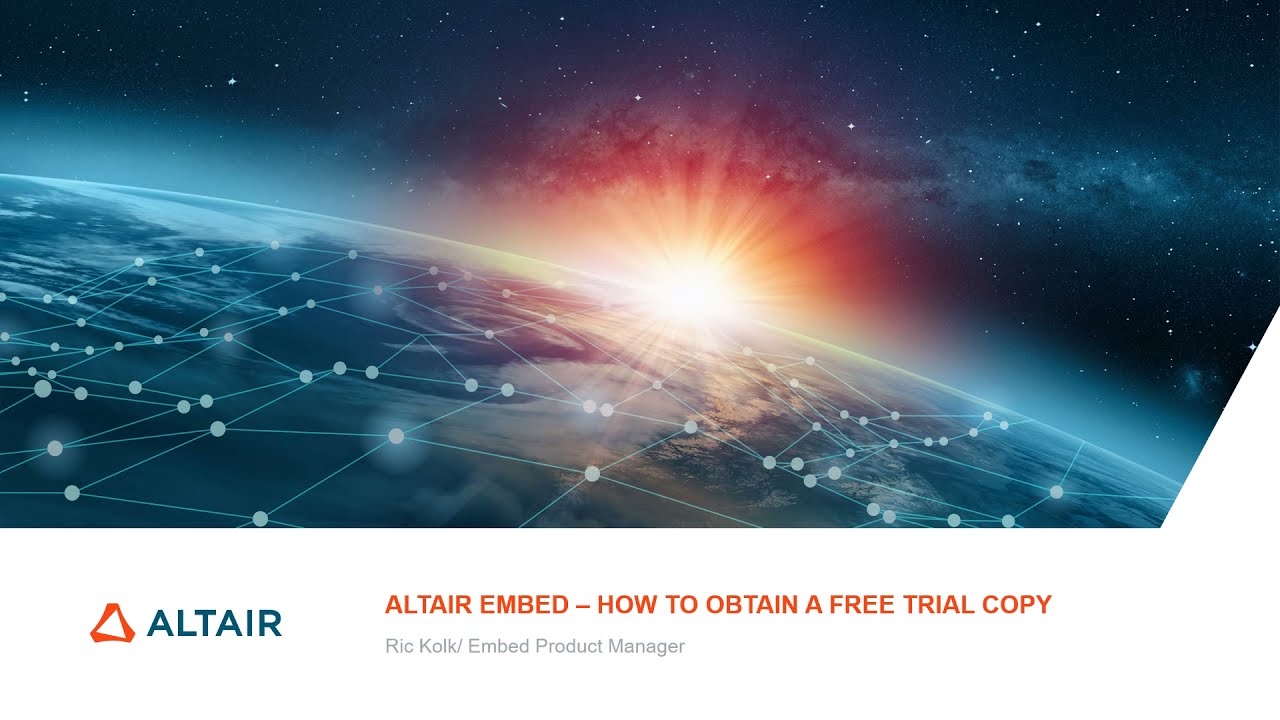 How to obtain a free trial copy of Altair Embed