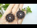 Nightfall Earrings🔆| Easy DIY beaded earrings | DIY beaded tutorial for beginners.