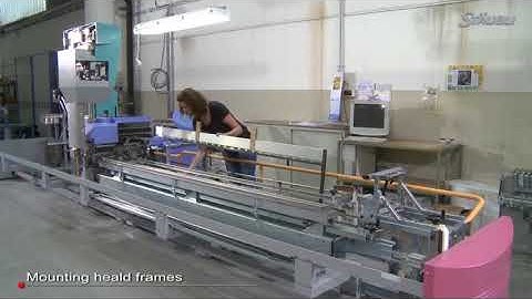 Preparing the SAFIR S60 drawing-in machine (stationary machine type + mobile drawing-in trucks)