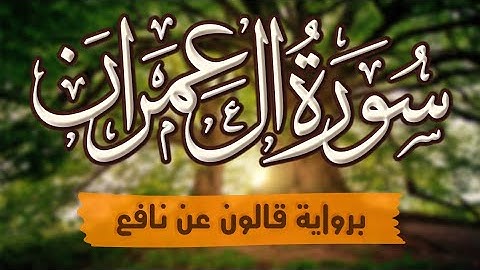 سورة آل عمران كاملة ومكتوبة برواية قالون عن نافع |~ المصحف المرتل للقارئ: أحمد المجيدي