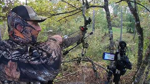 How Fast can a Deer Jump the String? | Slow Motion | GA Bowhunting