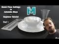 Model Place Settings in Autodesk Maya - Beginner Tutorial - Part 1