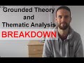 Grounded Theory and Thematic Analysis