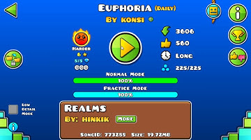 [GD] EUPHORIA BY KONSI (DAILY LEVEL) (ALL COINS) | GEOMETRY DASH 2.11