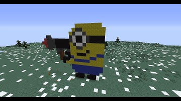 Minecraft Pixel Art: Minion from Despicable Me 8bit, how to craft?