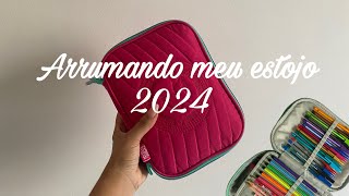 Arrumando meu estojo para faculdade/ 2024