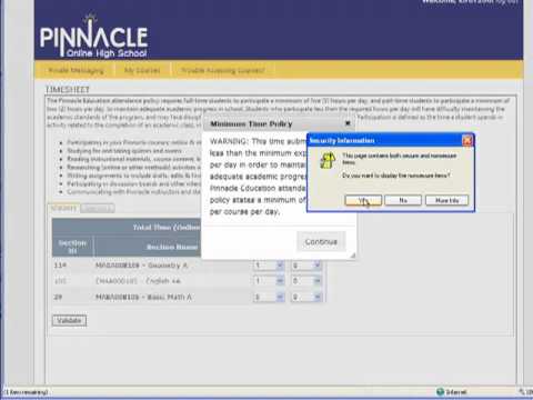 Summer School - Logging in to Pinnacle Online High School