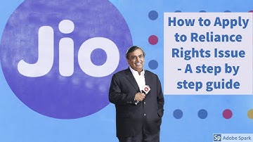 How to apply to Reliance Rights Issue - A step by step video guide