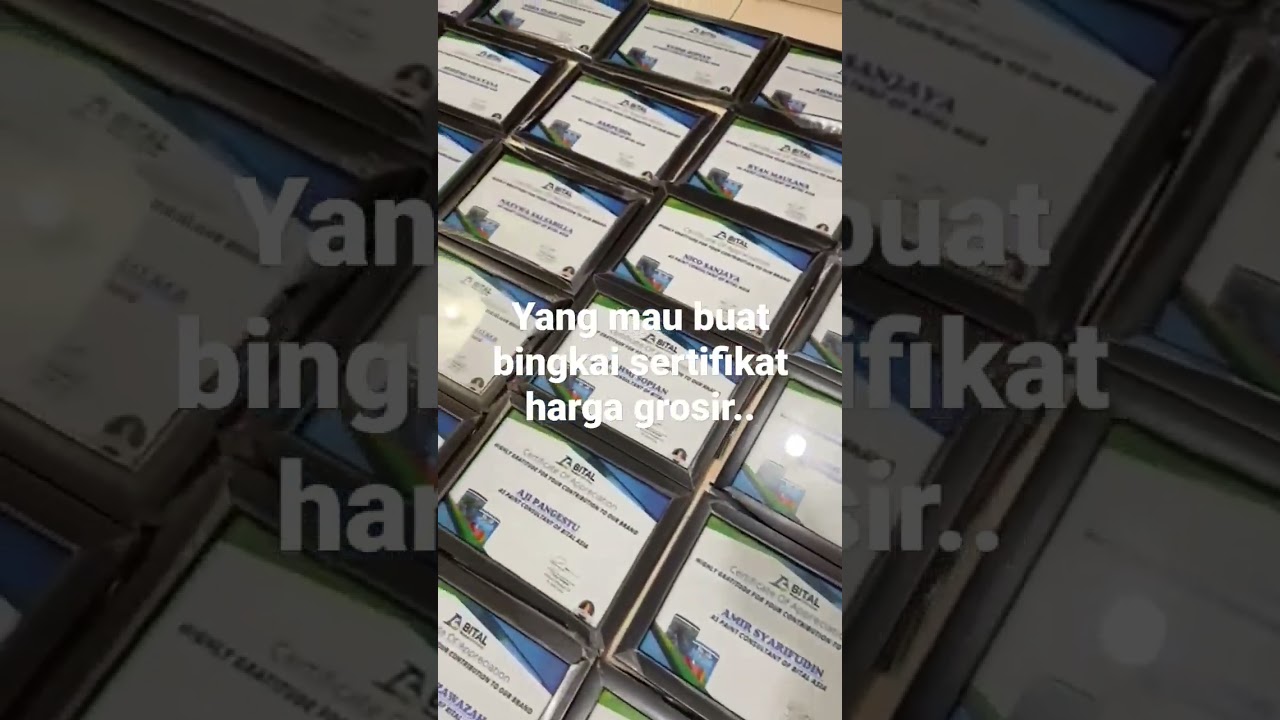 bingkai sertifikat harga grosir