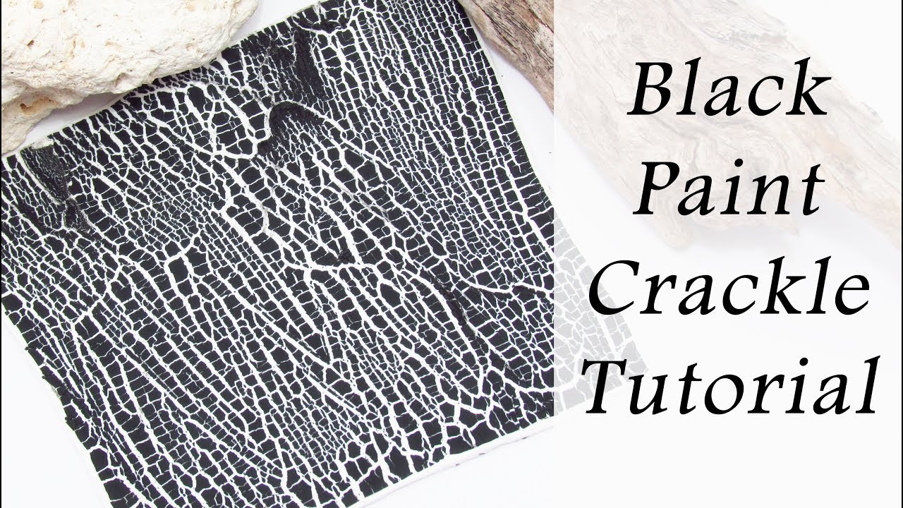 Black Paint Polymer Clay Crackle