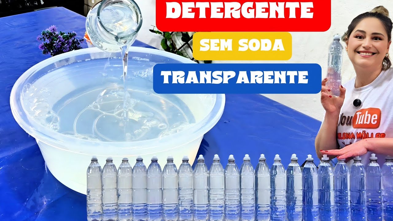 Detergente Caseiro Transparente SEM ÓLEO e SEM SODA | Receita Fácil, Econômica e Pronta na Hora!