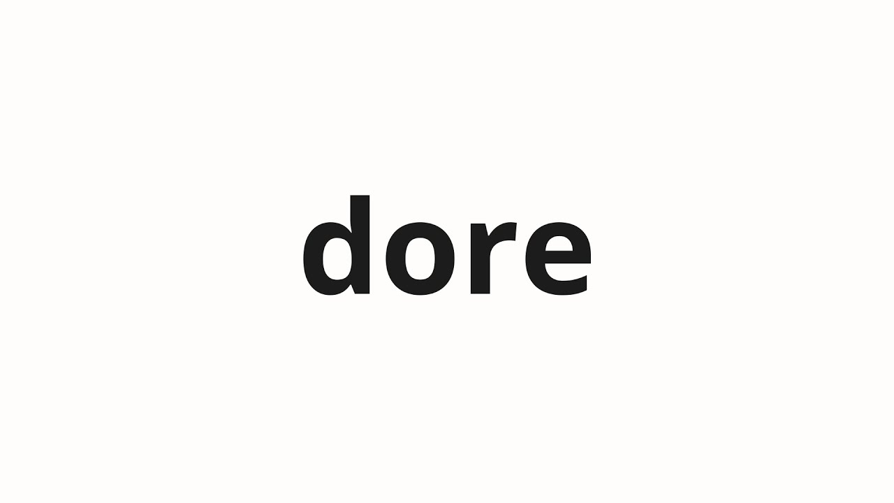 How to pronounce dore | 돌에 (Stones in Korean)