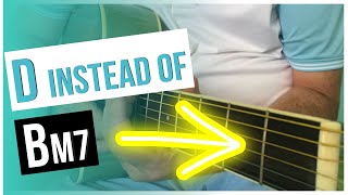 How To Play Guitar Chords - D instead of Bm7