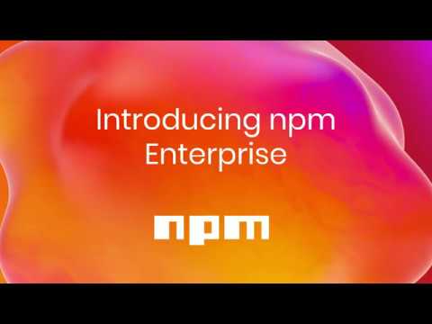 Introducing npm Enterprise - Dave Bloom