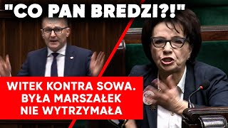 "Co pan bredzi?!". Elżbieta Witek nie wytrzymała na sali. Starła się Markiem Sową