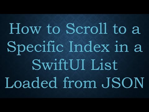 How to Scroll