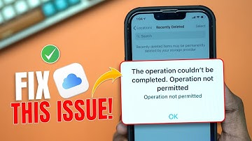 Fix "This operation couldn