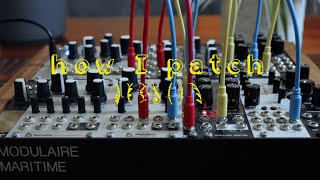How I Patch // tiny ambient modular patching process