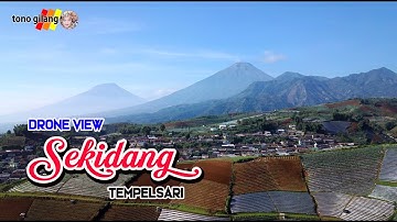 PEMANDANGAN GUNUNG SINDORO DARI SEKIDANG TEMPELSARI // PEMANDANGAN DRONE GUNUNG