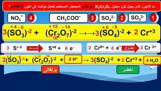 (1) الأكسدة والإختزال فى مجموعة آنيونات حمض HCl