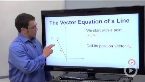 The Vector Equation of a Line