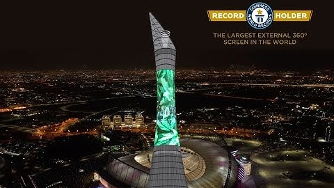 #qatar Torch Doha largest external 360° screen Guinness World of Records @LumiereVlogs