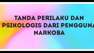 Story wa ||Tanda perilaku dan psikologis dari pengguna narkoba