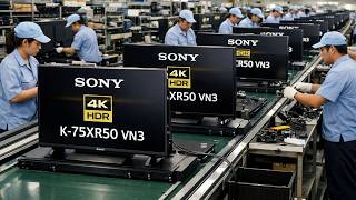 Inside the factory: Sony K-75XR50 VN3 TV production process (AI simulation)