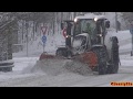 4K| Valtra T234 Clearing Snow With V-Plow