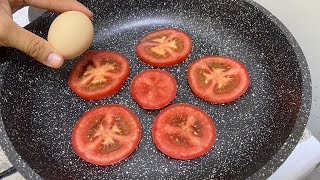 3 яйца с 1 помидором! Быстрый идеальный завтрак за 5 минут. Простой и вкусный рецепт