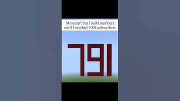 (791) Minecraft but I build numbers until I reached 100k subscribers #minecraft #minecraftshorts