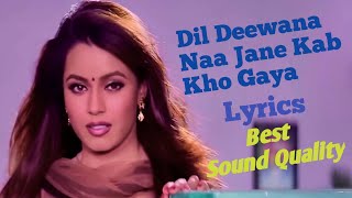 Dil Deewana Naa Jane Kab Kho Haya full Lyrics song | Daag: The Fire | Kumar Sanu, Anuradha Paudwal |