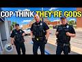 Entitled Psycho Cops Get Owned Over ID Refusal on a Sidewalk | Corrupt Cops Caught