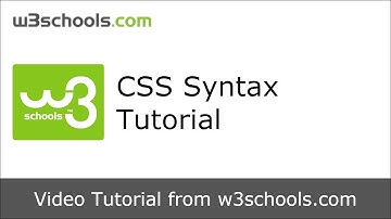 W3Schools CSS Syntax Tutorial