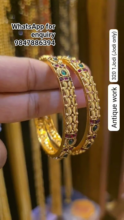 Trending Antique collection 🙀#gold #antique #trending #fashion #style #latest #jewellery #bangles