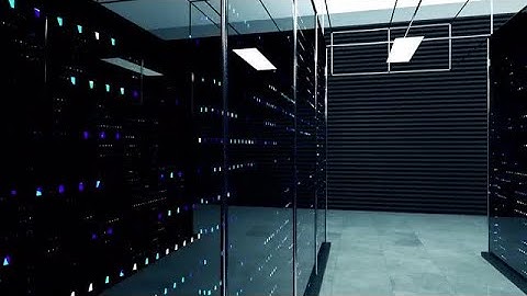 Futuristic Big Server Data Room Stock Motion Graphics