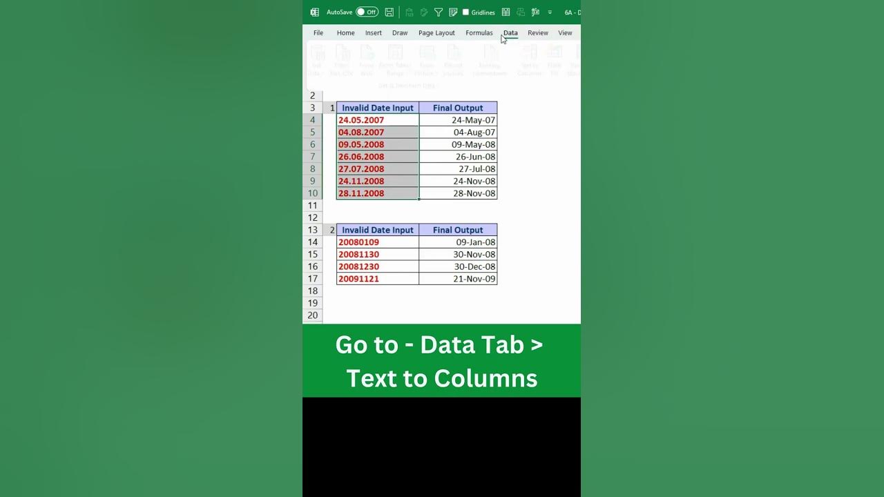 split-text-into-different-columns-text-to-columns-shorts-youtube