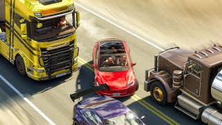 Truck and Car Crashes & Dangerous Objects | BeamNG.Drive