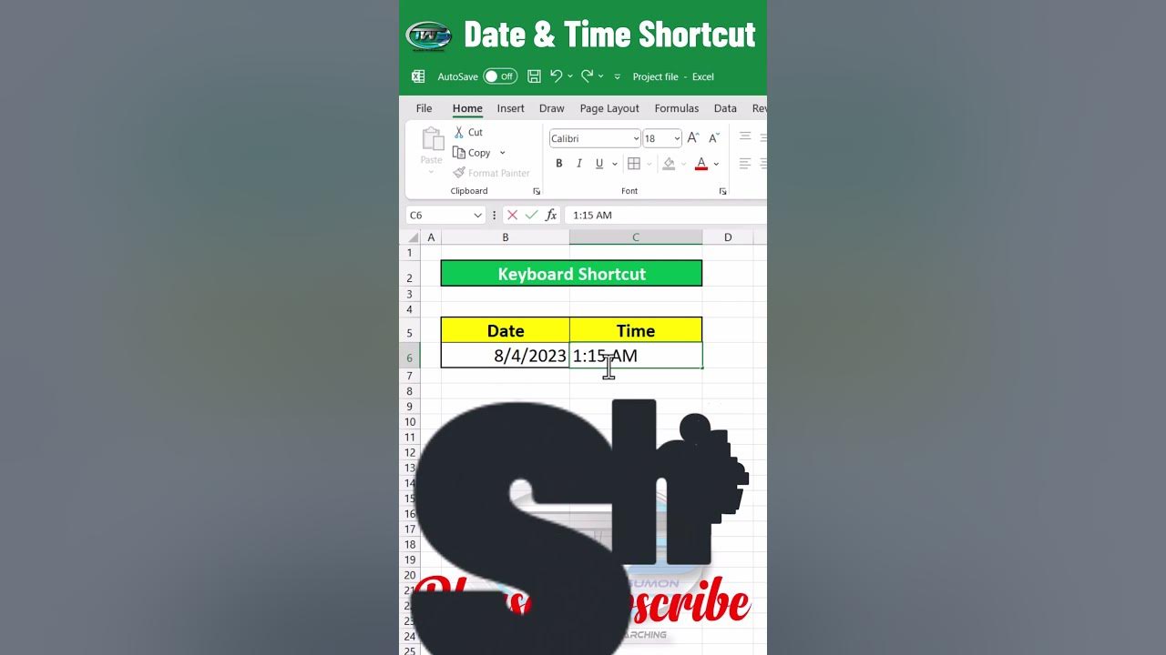 Ms excel shortcut for job interview ms excel shortcut for date time