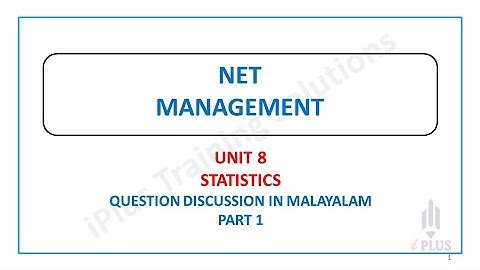 NTA UGC NET - Management Unit 8 - Problems & Solutions - Part 1 - Discussion in Malayalam